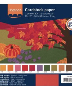 Cardstock smooth Autumn 30.5cm x 30.5cm 12x5 Blatt